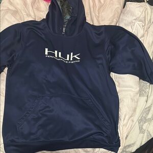 Huk Navy Blue Performance Fishing Hoodie